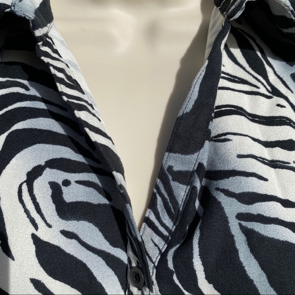 Harmony & Vine Long Sleeve Zebra Print Shirt A171 - Picture 4 of 7